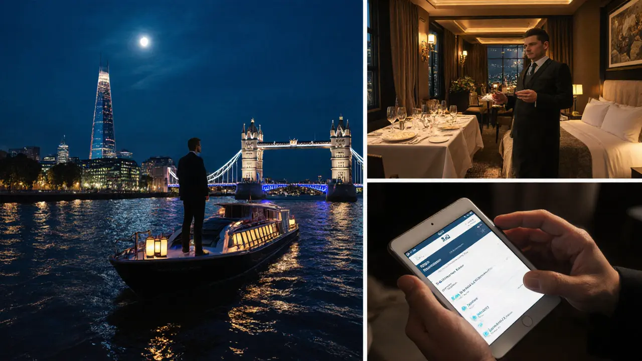 Guest enjoying a private river cruise and rooftop dinner, representing a Signature package experience.