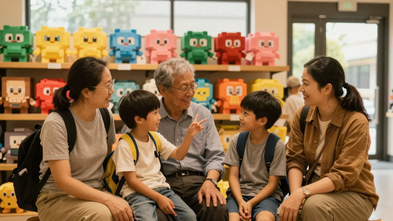 Family discusses adventure together after Minecraft experience